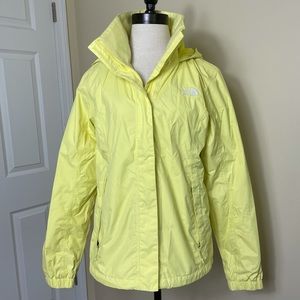North Face Neon Yellow rain jacket/wind breaker